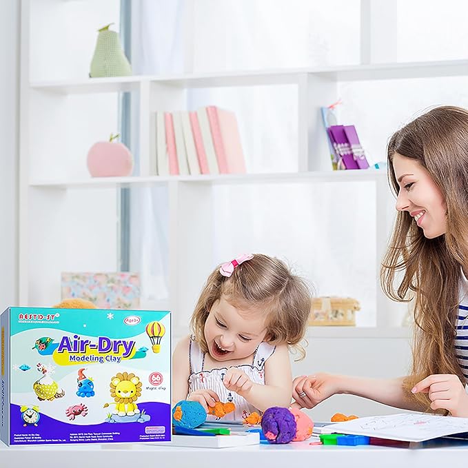 Aestd-ST Air Dry Clay 66 Colors, Modeling Clay for Kids, DIY Magic Clay, Molding Clay Kit with Sculpting Tools, Non-Sticky Soft and Super Light, Arts and Crafts Gift for Boys Girls Kids
