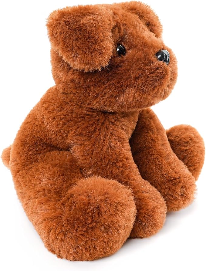 WEIGEDU Chocolate Labs Labrador Stuffed Animals, Stuffed Puppies, Retrievers Dog Plush Toys for Kids Boys Girls Birthday Bedtime Gifts, 7.9 inches, Brown Chocolate
