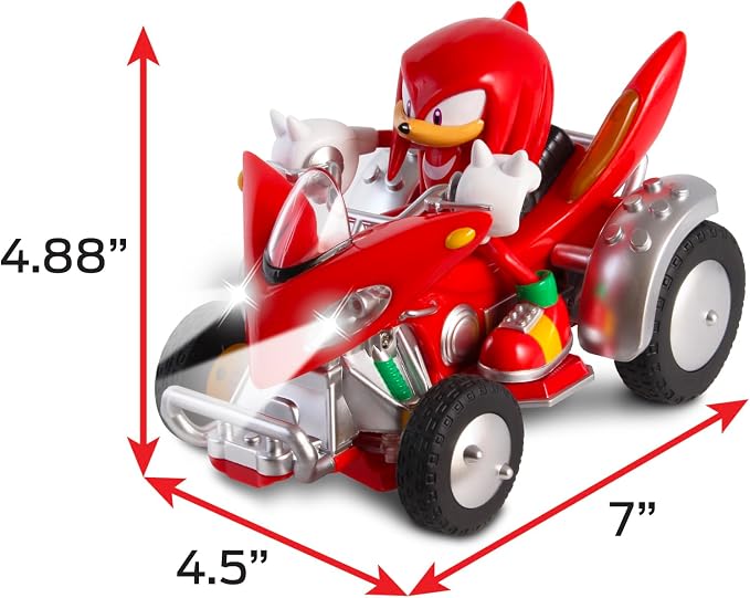 NKOK Sonic NKOK Knuckles ATV R/C (with Lights), For Ages 6 and up, Allows Children to Pretend to Drive and Have Fun at the Same Time! Great Item for Kids