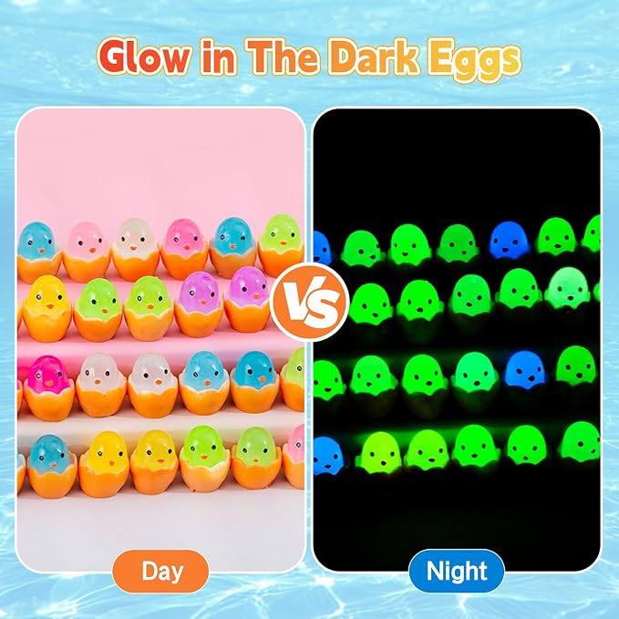 50 Pcs Mini Glow in the Dark Resin Chick Figures Blind Bag Mystery Set – Random Styles Collectible Toys for Kids, Easter Decorations, Party Favors, DIY Crafting, and Home Decor