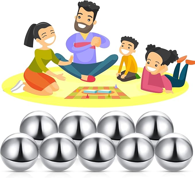Ripeng 30 Pieces Labyrinth Replacement Steel Balls 0.5 Inch Replacement Rust-Proof Metal Balls for Marble Runs