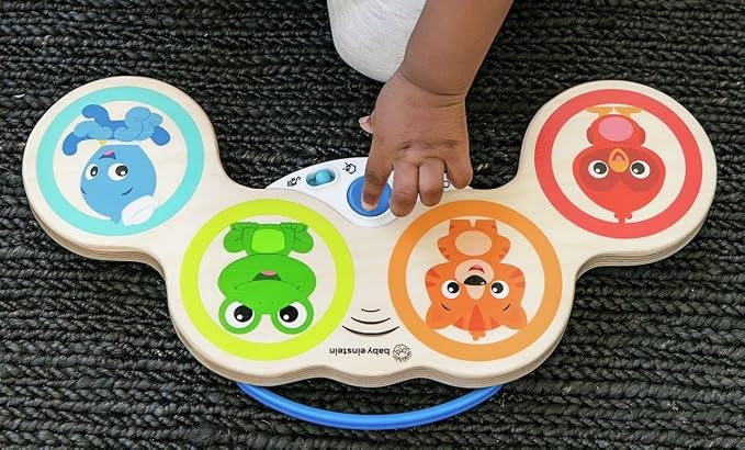 Baby Einstein Magic Touch Wooden Drum Musical Toy, Ages 6 Months Plus (Pack of 2)