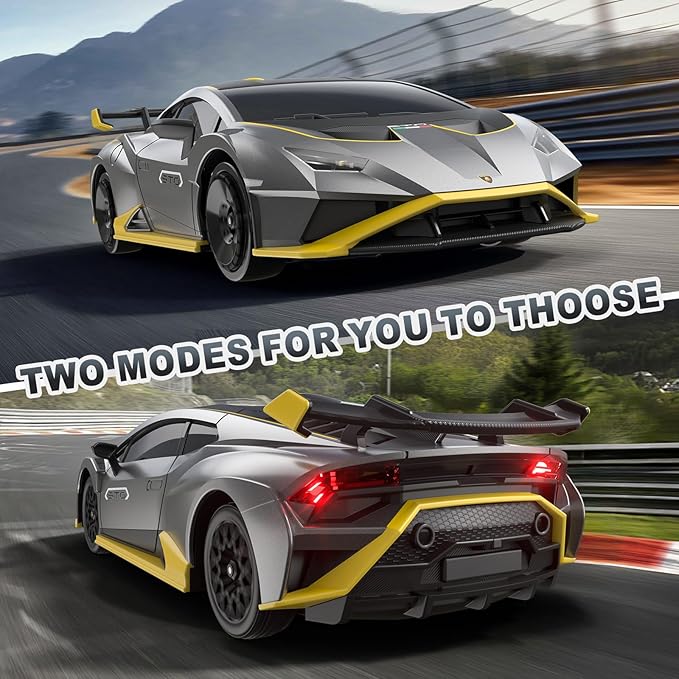 Lamborghini Remote Control Car, 1:18 Scale Lambo Toy Car, Officially Licensed Fast Rc Cars with Led Light, Race Car Toys for 4-12 Boys Girls Adults Birthday Ideas Gift.