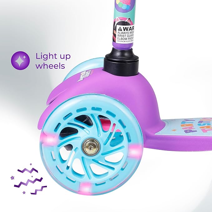 Kick Scooter for Kids, 3 Wheel Self Balancing, Light Up LED Wheels