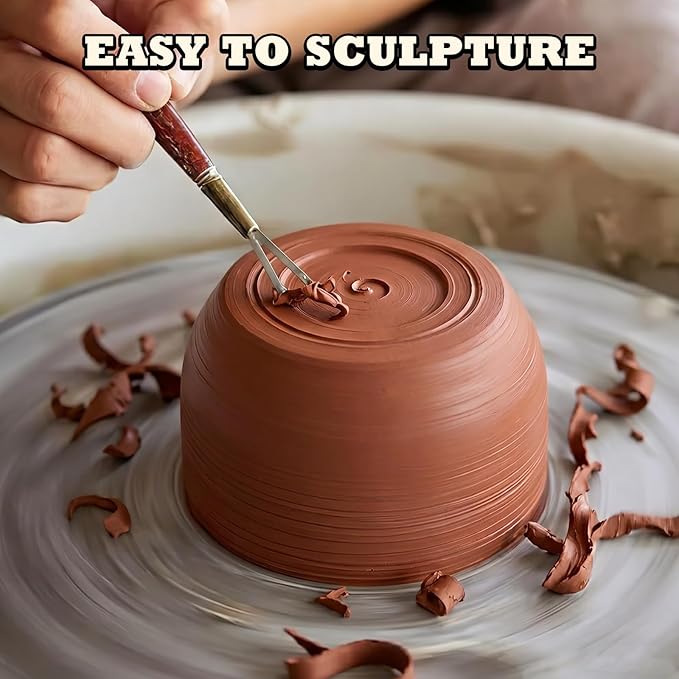 Aujazyble Air Dry Clay - 3.3lbs Terracotta Natural Pottery Clay for Kids, No-Cracking & Self Hardening, Professional Modeling Clay for Pottery Wheel, Sculpting, Arts & Craft Supplies for Classrooms