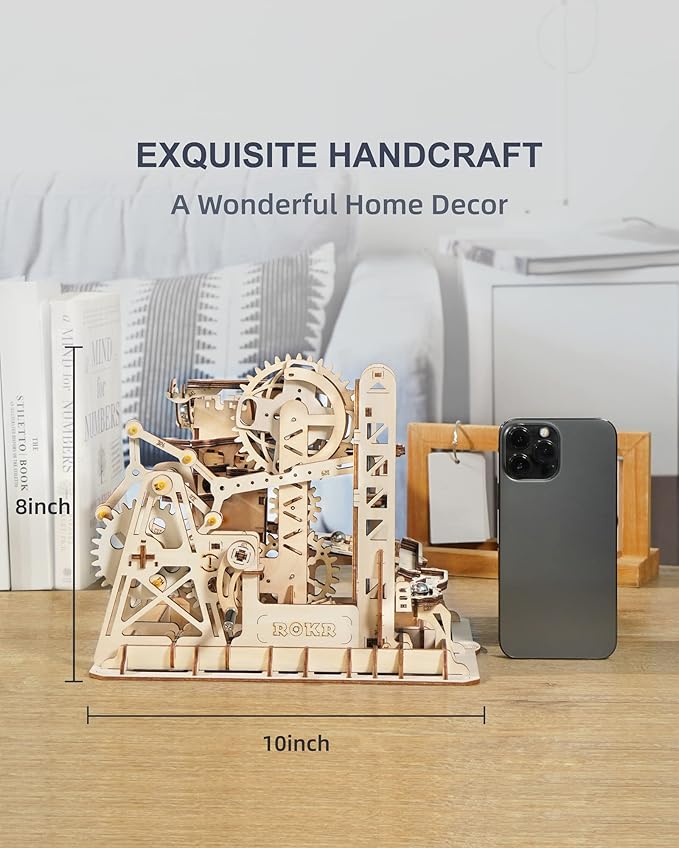 ROKR 3D Wooden Puzzle-Mechanical Model-Wooden Craft Kit-DIY Assembly Toy-Mechanical Gears Set-Brain Teaser Games-Best Gifts for Adults & Teens Age 14+(LG504-Fortress)
