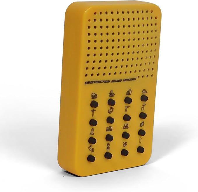 Construction Noisemaker with 16 Vehicle and Tool Sounds, Excavator, Tractor, Bulldozer, Portable Electronic Sound Maker Construction Themed Sound Board for Kids, Birthday Noise Maker Toy Effects Gift