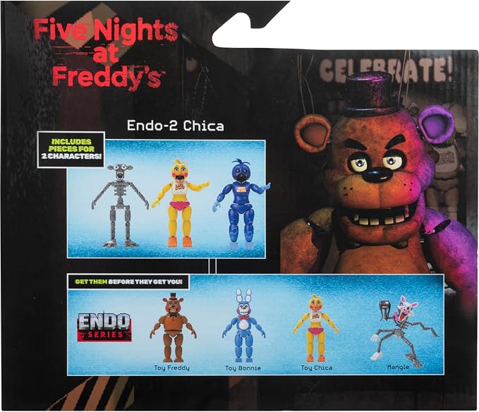 Five Nights at Freddy’s Endo-Series Collector Figure - 6-Inch Endo-1 with Swapable Toy Chica and Highscore Toy Chica Parts