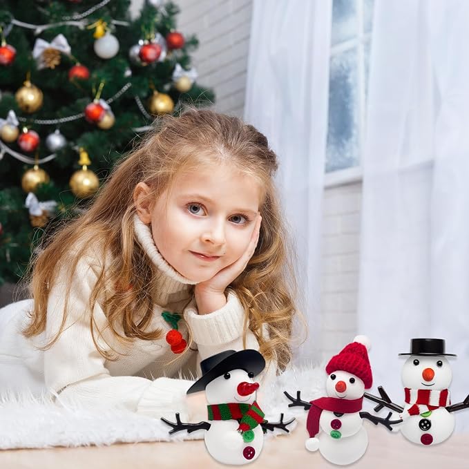 YIXIPAZH Christmas Snowman Crafts Sets，Build a Snowman Crafts Kit for Kids, Modeling Clay Christmas Snowman DIY Sets, Christmas Stocking Stuffers for Kids, Christmas Crafts Xmas Gift