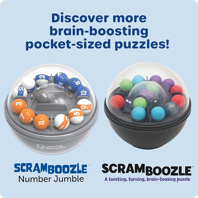 Learning Resources Scramboozle Number Jumble - 3D Brain Teasers for Kids and Adults, Puzzles for Teens, Boosts Critical Thinking and Problem Solving, Travel Games, Fidget Toy, Gifts for Boys and Girls