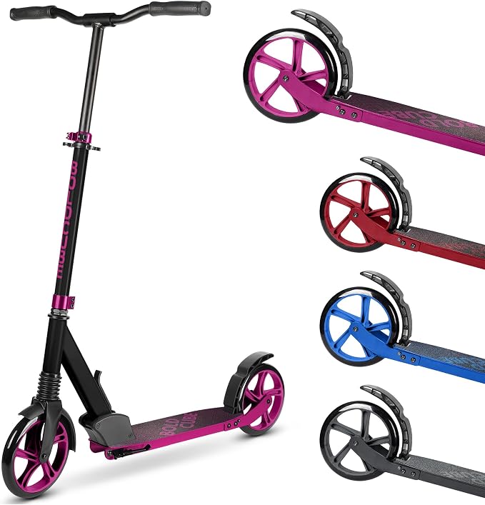 BOLDCUBE Big 2 Wheeler | Scooter for Kids & Teens Ages 7+ Years | Play & Commute | Front Suspension Fit with 200MM Wheels | Height Adjustable 86 to 111 cm