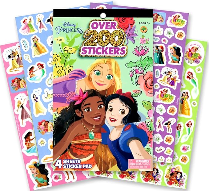 Bendon Disney Princess Coloring Activity Book and Sticker Set for Kids