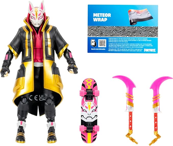Fortnite Legendary Drift - 6-inch Articulated Figure with Harvesting Tool, Back Bling, and Code for Bonus Virtual Item