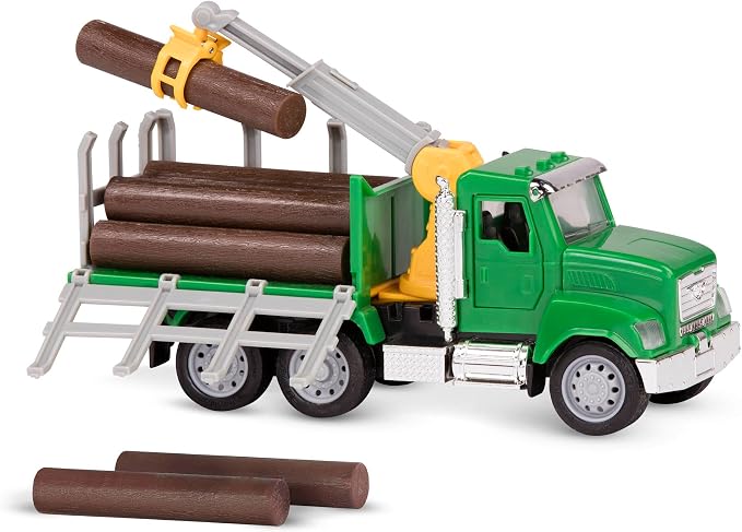 Driven by Battat – 7-Inch Construction Truck Toy with Lights & Sounds, Movable Parts, Vehicle for Boys & Girls, Durable Design, Realistic Details, Gift 3+ Years Toy for Kids