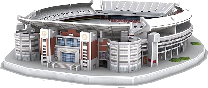 Pro Lion 3D Jigsaw Puzzle Bryant-Denny Stadium Construction Building Kits - 139 Pieces | Alabama Crimson Tide Football Gifts for Boys, Adults, Men & Kids Aged 7+ | Puzzles Games Kit for Creative Fans