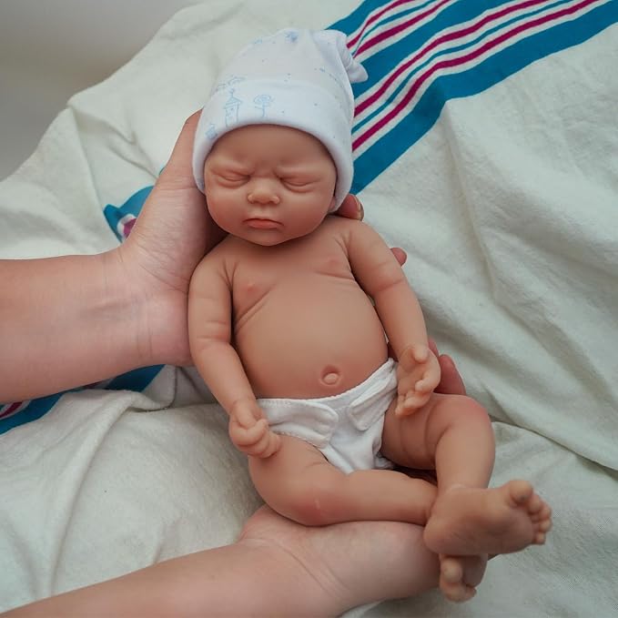 Newtotlove 12" Reborn Baby Dolls Boy, Full Silicone Baby Dolls, Realistic Soft Silicone Newborn Baby Doll, Real Full Body Silicone Baby with Feeding Accessories
