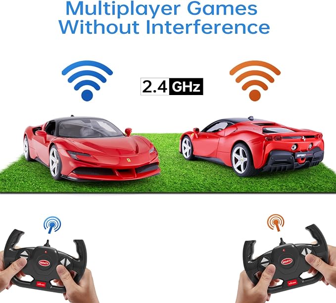 RASTAR 1/14 Ferrari SF90 Stradale Radio Remote Control Car, Ferrari SF90 Model Car Toy Car for Boys Kids, 2.4G