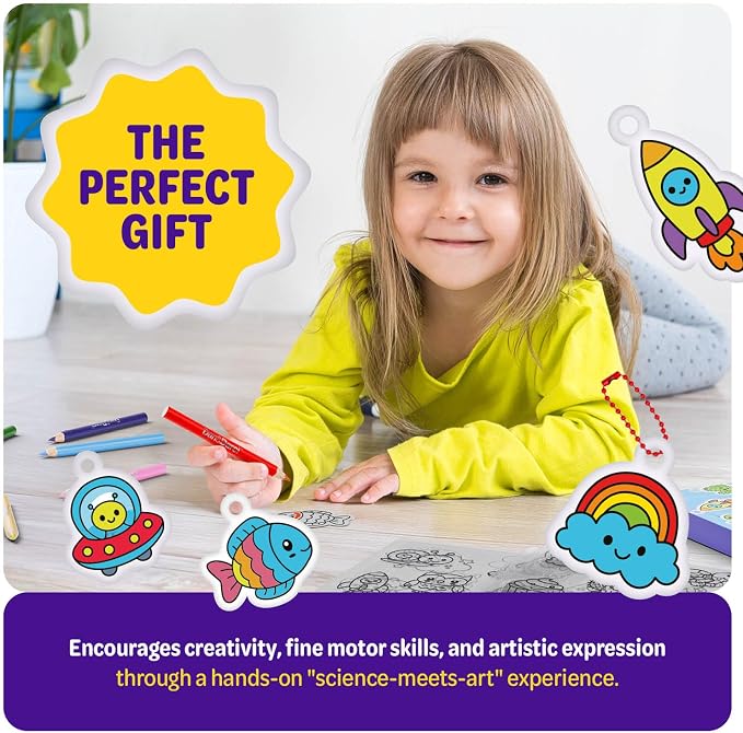 Shrinky Magic Craft Kit for Kids - Shrink Kit for Girls - Arts and Crafts for Kids Ages 4-8, 6-8, 8-12 - Craft Kits - 6 7 8 Year Old Girl Birthday Gifts - Toys for Girls 8-10 - Gift for Boys Ages 6+