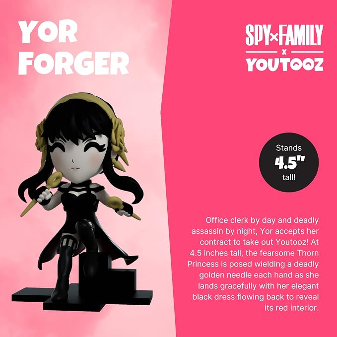Youtooz Yor Forger 4.5" Vinyl Figure, Thorn Princess Assassin Collectible from Anime Spy x Family Spy x Family Collection
