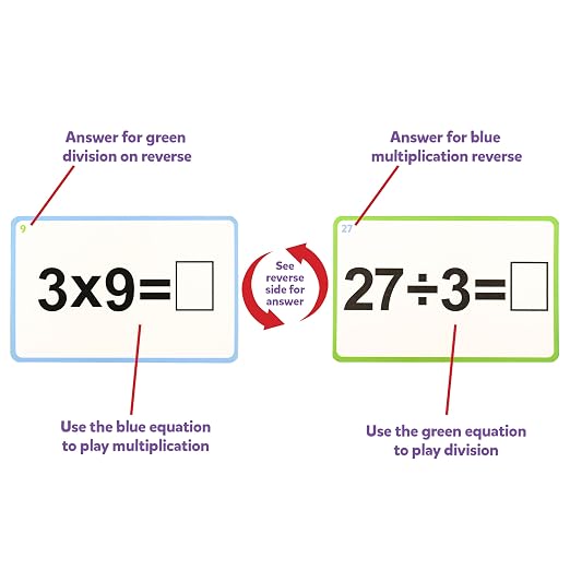 QUIZMO Multiplication & Division | Bingo Style Math Game | 2 Game Modes for Ages 8+ | Teach Basic Mathematics