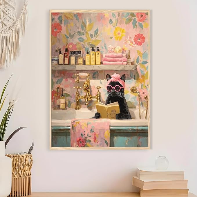 Paint by Numbers for Adults and Kids Beginner, Black Cat Painting by Number Kits On Canvas, Number Artist Paint by Number Kit DIY Oil Painting Acrylic Paints, Home Wall Decor Gift 12x16inch