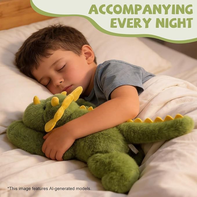 Green Triceratops Stuffed Animal 17INCH 0.93IB | Huggable Dinosaur Stuffed Animal, Cute Stuffed Dino Plush Pillow, Medium Stuffy, Soft Plushies Birthday Gift for Kids Girls