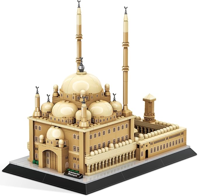 Mosque of Mohammed Ali Cairo Building Set – 620Pcs Architecture Model Kit, Egypt Landmark, Home Office Decor, Collectible Travel Souvenir for Architecture Enthusiasts