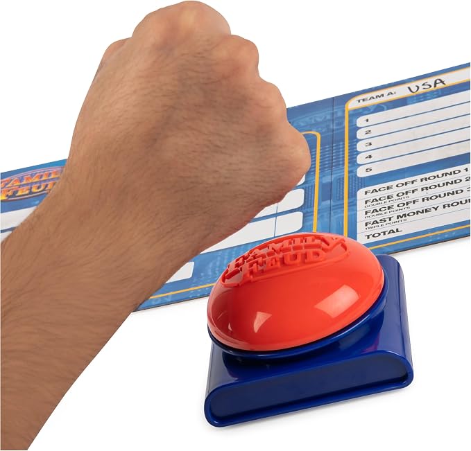 Spin Master Family Feud Big Buzzer Game, Amazon Exclusive “Buzz in” with The Electronic Buzzer Board Game for Hilarious Family Fun, Ages 8 and up