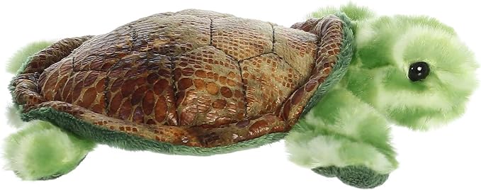 Aurora® Adorable Mini Flopsie™ Splish Sea Turtle™ Stuffed Animal - Mini Companions Ready for Playful Adventures - for Kids All Ages, Toddlers, Adults, and Families - Green 7.5 Inches