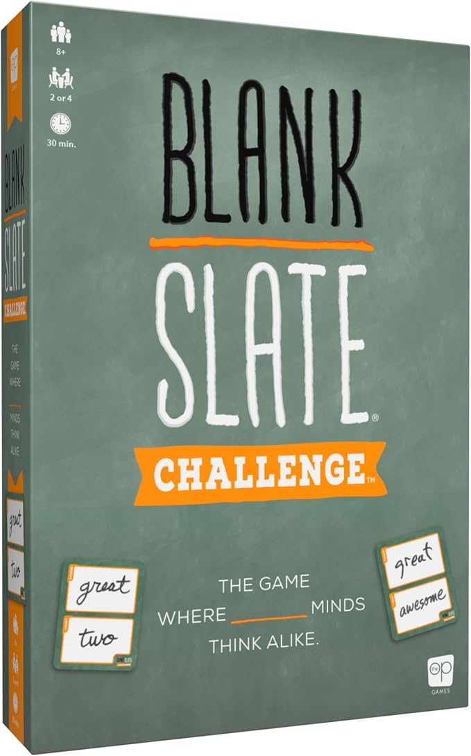 Blank Slate: Challenge, A Fresh Take on The Classic, Creative Word Matching Fun with 150 Word Prompts, Match Words to Score Points & Win, Great Travel Party Game Experience for 2 or 4 Players