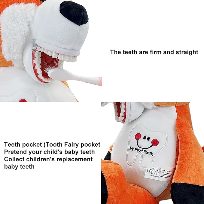 Tooth Fairy Plush Doll, Dental Stuffed Oral Health Presentation Puppet Doll Tooth Fairy Dental Educational Plush Small Size Doll with Teeth for Kids Chidren Boys Girls