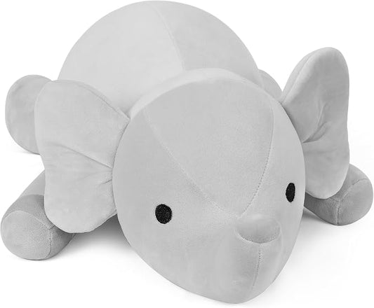 WeBingo 4.2 lbs Elephant Weighted Stuffed Animals, 24" Weighted Elephant Plush Toy Weighted Plush Animal Throws Pillows Gifts for Kids & Adults