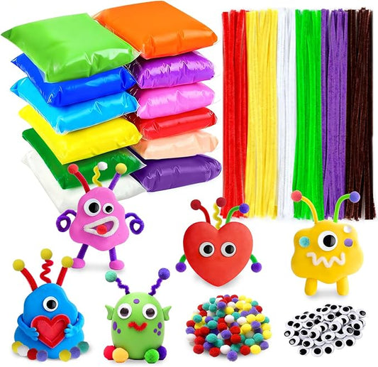 DIY Air Dry Clay Kit Party Favors for Kids-Pack of 1.05-Ounce Modeling Clay Crafts for Kids Ages 3+ Gifts Toys for Girls Boys Birthday Easter