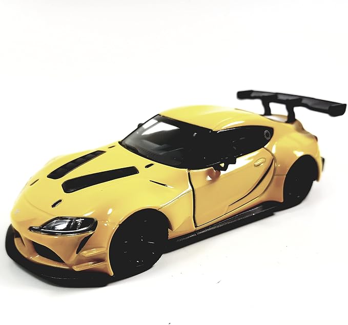 KiNSMART - Toyota GR Supra Concept Racing Edition 1:36 Scale 5" Die Cast Metal Super Sports Toy Car (Yellow)
