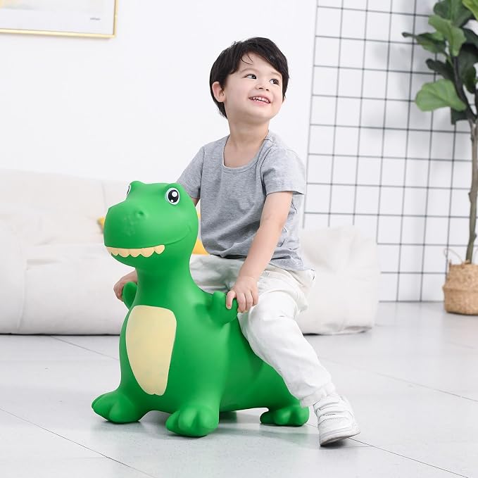 INPANY Bouncy Horse, Dinosaur Hopper Toys for Boys, Gifts Toy for Kid | Eco-Friendly PVC, Low Center Gravity, Cute Cartoon Design, Load 100 Lbs, Learn & Exercise & Active Fun, Gifts for 1-3 Kids