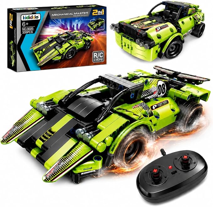Remote Control Car Building Toys for Age 8-13 Fun STEM Toys for Kids 2 in 1 Model Car Kit to Build Educational Engineering Building Blocks Set Birthday Gift for 7 8 9 10+ Year Old Boys