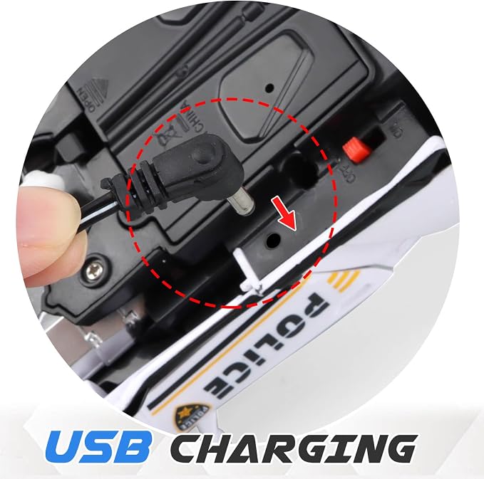 YOTOY Remote Control Car Toy for Kids 4 5 6 7 8, Transform Police RC Cars Toy, Robot Car, Birthday Gift for Kids Toys Age 4 5 6 Years Old Boys and Girls