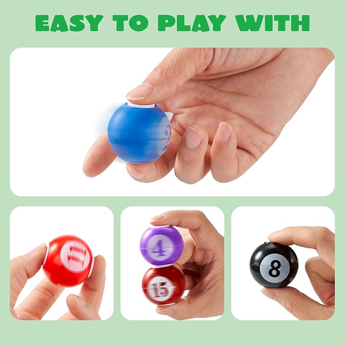 JOYIN 36 Pack 8-Ball Pool Fidget Spinners for Kids, Goodie Bag Stuffers for Birthday Party, Pool Ball Party Favors, Fidget Toys Bulk, Stress Balls, Treasure Box for Classroom