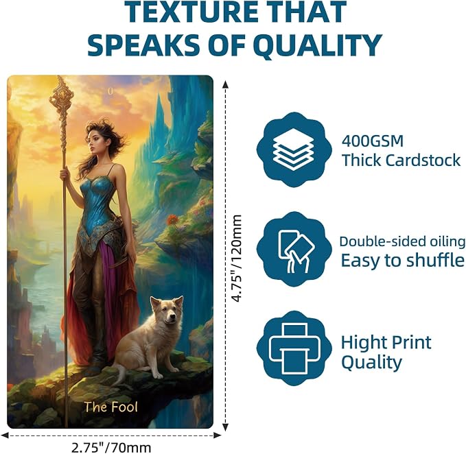 King Tarot Card, Beginner and Expert Original Tarot Electronic Guide，Fortune Telling Game, Divination Tools for All Skill Levels Tarot Deck