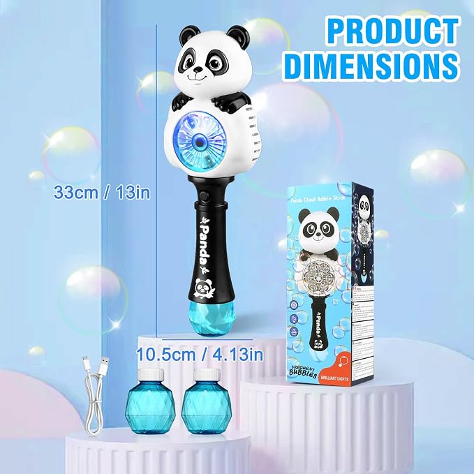 Aooess Bubble Machine for Kids Ages 4-8 Years Old: Light Up Bubble Wand for Parties Outside Toys for Toddlers 3-5 Automatic Bubble Machine Rechargeable Gifts for 3 + Year Old Girl Boy