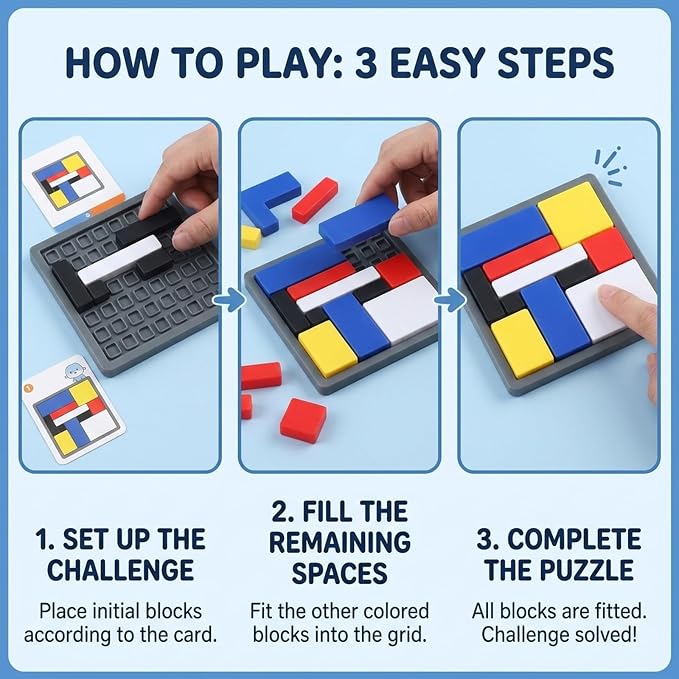 Logic Jigsaw Puzzle, 88 Challenges Brain Teaser Game, Advanced Logic Puzzle Blocks for Cognitive Training, Professional Puzzle Solving Tool with Logical Thinking Exercises