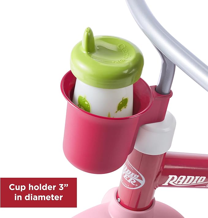 Radio Flyer 4-in-1 Stroll 'N Trike, Ages 1-5, Toddler Tricycle & Stroller, Foam Tires, Push Handle, UV Canopy, Removable Tray, Seatbelt, Amazon Exclusive
