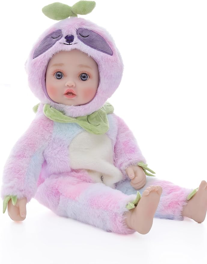 Baby Doll, 18 Inch Realistic Soft Body Baby Doll Real Life Baby Dolls with Accessories, for 3+ Year Old Girls, Pretend Play, Collection, Gift-Ready (Purple)