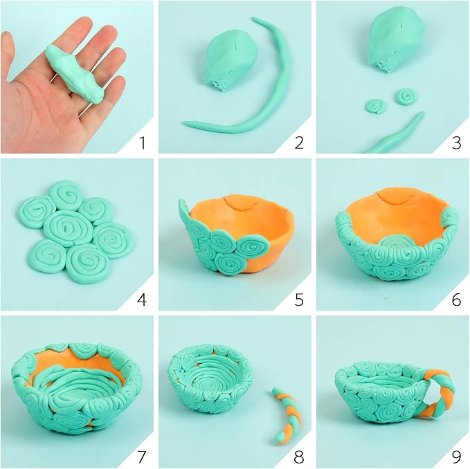 Aestd-ST Polymer Clay 50 Colors, Modeling Clay for Kids DIY Starter Kits, Oven Baked Model Clay, Non-Sticky Molding Clay with Sculpting Tools, Gift for Children and Artists