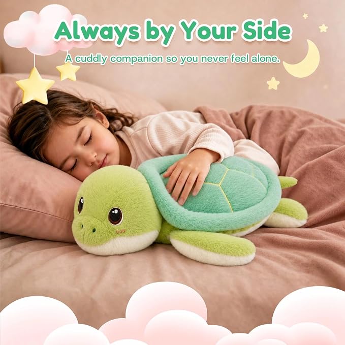 Turtle Weighted Stuffed Animal Soft Plush Toy Gift (10.6 Inch, 0.7 Lbs)