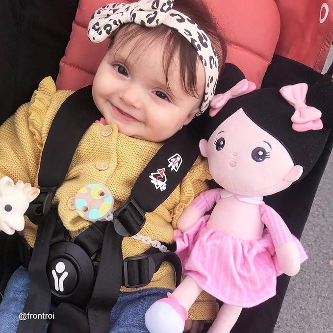 OUOZZZ 12.6" Soft Baby Doll - Toys for 1 Year Old Girl, Ideal Birthday Baby Girl Gift, Snuggle Buddy for Infants Asian Black Hair