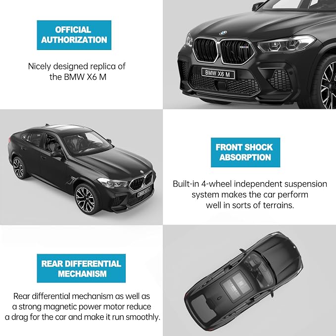 RASTAR BMW RC Car 1/14 BMW X6 M RC Toy Car BMW Remote Control Car for Kids 2.4Ghz