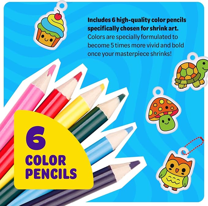 Shrinky Magic Craft Kit for Kids - Shrink Kit for Girls - Arts and Crafts for Kids Ages 4-8, 6-8, 8-12 - Craft Kits - 6 7 8 Year Old Girl Birthday Gifts - Toys for Girls 8-10 - Gift for Boys Ages 6+