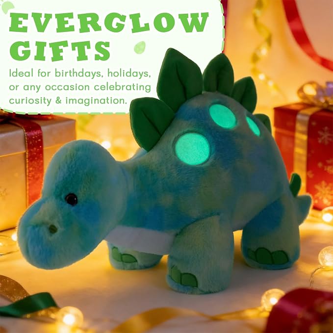 Giant Dinosaur Stuffed Animal for Girls,Large Dinosaur Plush Toys,31.5Inch Big Dino Plushies,Green Cute Stegosaurus Stuffy,Dino Pillow Christmas,Valentine's,Thanksgiving,Easter,Birthday Gifts