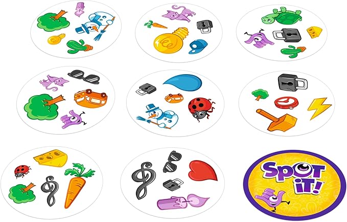 Asmodee Spot It! Giant Card Game - Oversized Matching with 4 Exclusive Mini-Games, Fast-Paced Family Game for Kids & Adults, Ages 6+, 2-12 Players, 15 Minute Playtime, Made by Zygomatic
